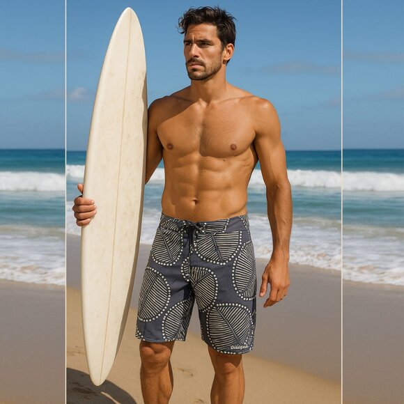 Patagonia Men's M's Paddler Platinum Palm Fronds Board Shorts - Size 33 - Picture 1 of 6